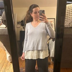 Layered Longsleeve Sweater Shirt